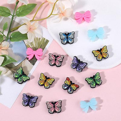 16Pcs 8 Styles Food Grade Silicone Focal Beads SIL-SZ0002-22-1