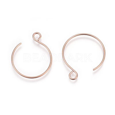 Ion Plating(IP) 304 Stainless Steel Earring Hooks X-STAS-L216-02A-RG-1