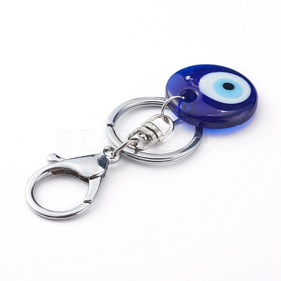 Handmade Lampwork Evil Eye Keychain KEYC-JKC00237-01-1
