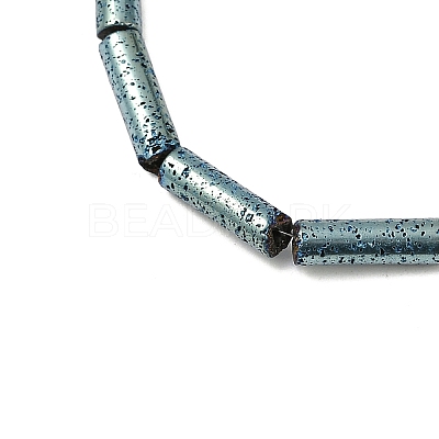 Electroplated Natural Lava Rock Beads Strands G-K388-03B-06-1
