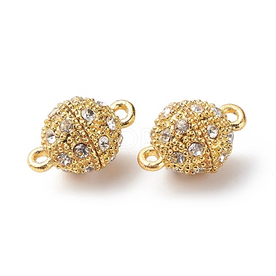 Alloy Rhinestone Magnetic Clasps X-RB-H116-2-M-1