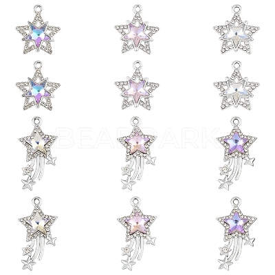 10Pcs Glass Pendants GLAA-YW0004-64B-01-1