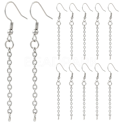 304 Stainless Steel Earring Hook EJEW-YW00016-01-1