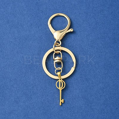 304 Stainless Steel Initial Letter Key Charm Keychains KEYC-YW00004-04-1