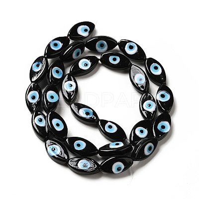 Handmade Evil Eye Lampwork Beads Strands LAMP-G154-06C-1