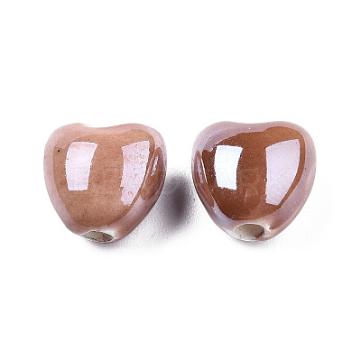 Pearlized Handmade Porcelain Beads X1-PORC-T007-21-15-1