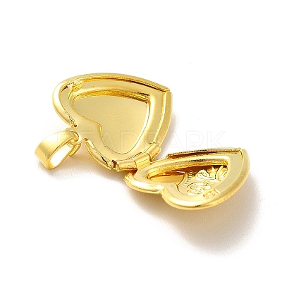Rack Plating Brass Locket Pendants X-KK-I688-04G-1