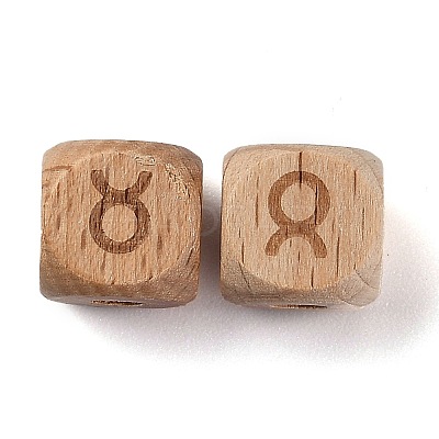 Natural Wood Constellation Beads WOOD-M002-02-1