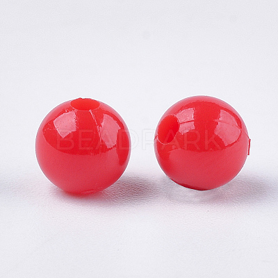 Opaque Plastic Beads LS-X-KY-T005-6mm-604-1