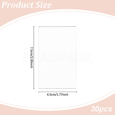 3Sets Rectangle Acrylic Table Sign Holders DJEW-AN0001-01-1