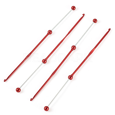 4Pcs DIY Alloy Beadable Crochet Hooks AJEW-TA0003-50A-1