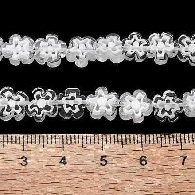Handmade Millefiori Lampwork Beads Strands LAMP-F035-09S-1