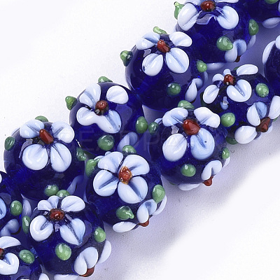 Handmade Lampwork Beads Strands LAMP-N021-001B-1