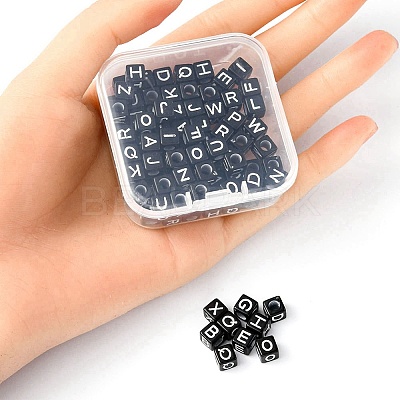 100Pcs Opaque Acrylic Beads SACR-YW0001-55-1