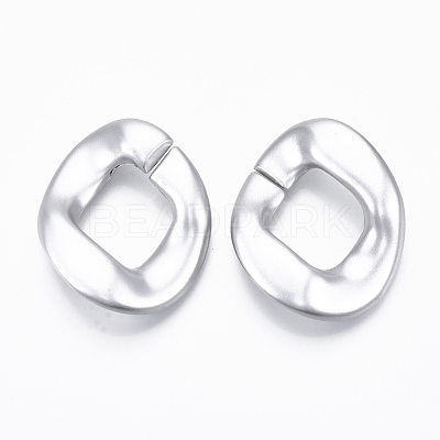 Spray Painted CCB Plastic Linking Rings CCB-R104-01C-03-1