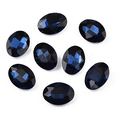 Pointed Back Glass Rhinestone Cabochons RGLA-T080-18x25mm-13-1