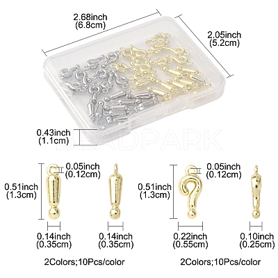 40Pcs 4 Styles Alloy Pendants FIND-FS0004-17-1
