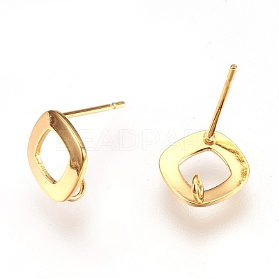 304 Stainless Steel Stud Earring Findings X-STAS-G176-03G-1