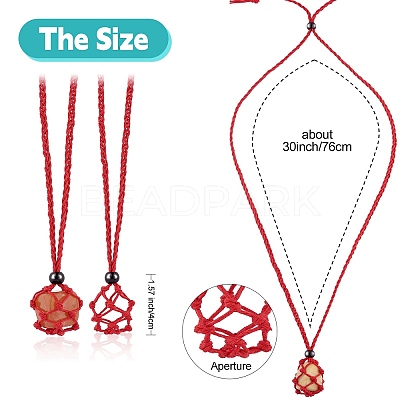 Braided Waxed Cotton Thread Cords Macrame Pouch Necklace Making AJEW-SW00022-05-1