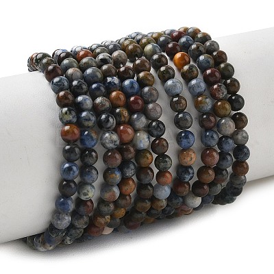 Natural Dumortierite Beads Strands X-G-F826-A01-4mm-1