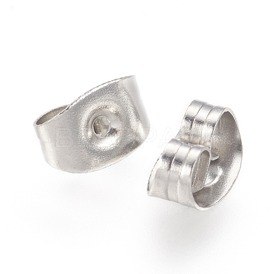 Tarnish Resistant 316 Surgical Stainless Steel Ear Nuts X-STAS-Q037-1-A-1