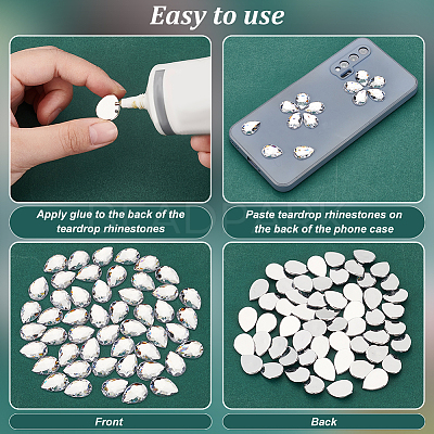250Pcs Acrylic Rhinestone Cabochons GACR-FG0001-13-1