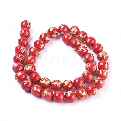 Natural Mashan Jade Beads Strands G-F670-A14-6mm-1
