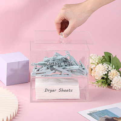 Acrylic Double Layer Cosmetic Storage Display Box AJEW-WH0419-25-1