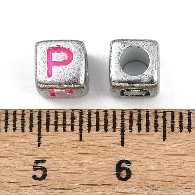 Opaque Acrylic Beads OACR-H052-02A-1