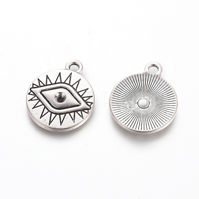 Rack Plating Tibetan Style Alloy Pendant Rhinestone Settings X-TIBEP-L005-08AS-1