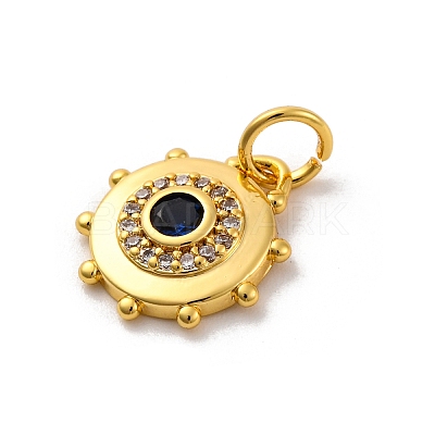 Brass Micro Pave Cubic Zirconia Charms KK-U033-22G-02-1