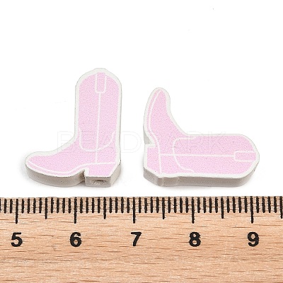 Printed Poplar Wood Beads WOOD-Z008-03B-1
