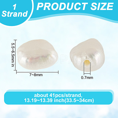 1 Strand Natural Cultured Freshwater Pearl Beads Strands PEAR-GO0001-25-1