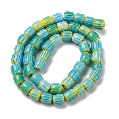 Handmade Lampwork Chevron Beads Strands LAMP-K041-01B-23-1