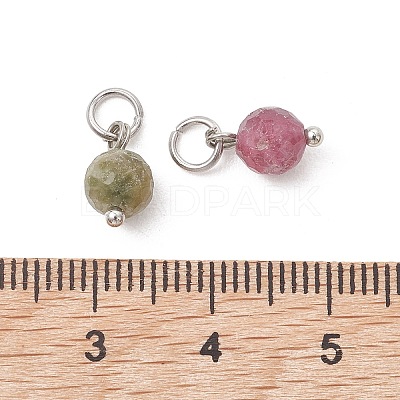 Natural Plum Blossom Tourmaline Pendants PALLOY-JF05440-01-1