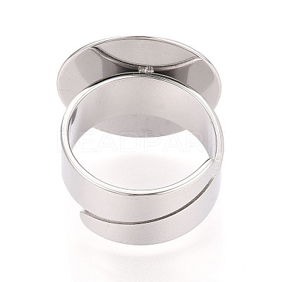 201 Stainless Steel Adjustable Ring Base Findings STAS-N122-02B-P-1-1