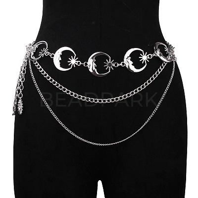 Alloy Moon 3-Layer Waist Chain Belts WG436AA-08-1