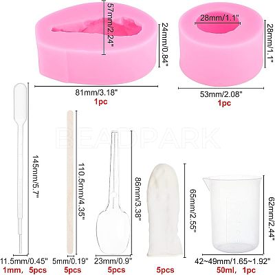 DIY Food Shape Fondant Molds Kits DIY-OC0003-46-1