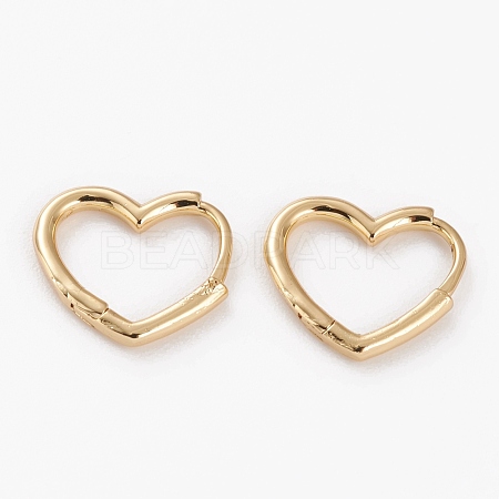 Brass Huggie Hoop Earrings EJEW-C502-09G-1