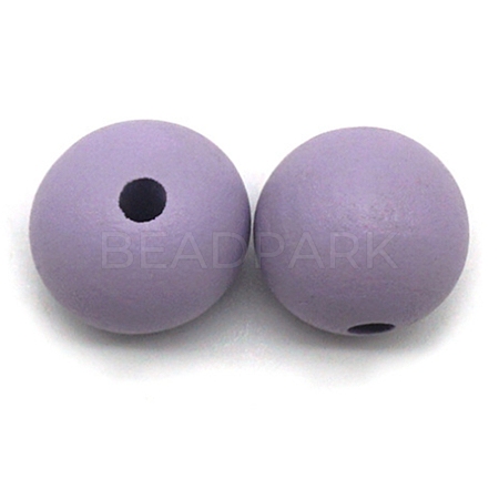 Spray Painted Natural Wood Beads WOOD-WH0023-22A-10-1
