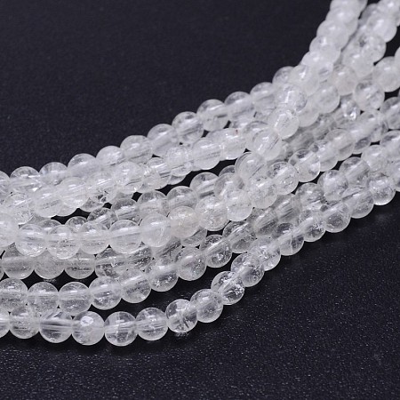 Natural Quartz Crystal Round Beads Strands X-G-J303-01-8mm-1