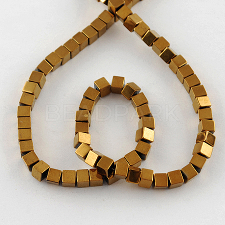 Non-magnetic Synthetic Hematite Beads Strands G-Q876-2mm-3-1