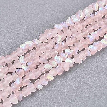 Frosted Transparent Glass Beads Strands LS-GLAA-N054-4mm-02-1