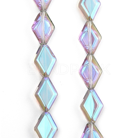 Electroplate Glass Beads Strands EGLA-B010-01A-HR02-1