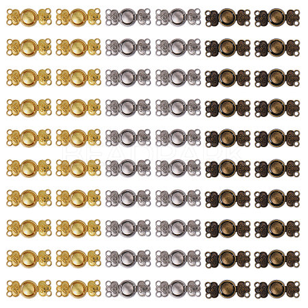 60Pcs 3 Colors Alloy Snap Lock Clasps FIND-GL0002-01-1