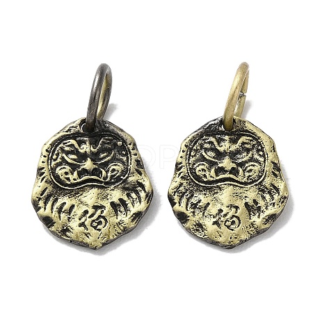 Tibetan Style Brass Pendants KK-M284-29AB-1