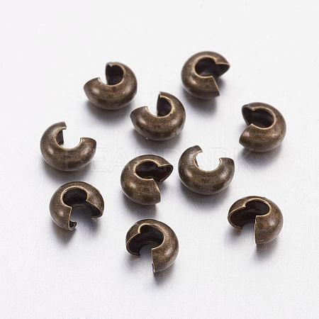 Brass Crimp Beads Covers KK-H291-NFAB-NF-1