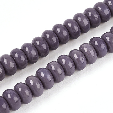 Opaque Spray Painted Glass Beads X-GLAA-ZX008-8mm-18S-1