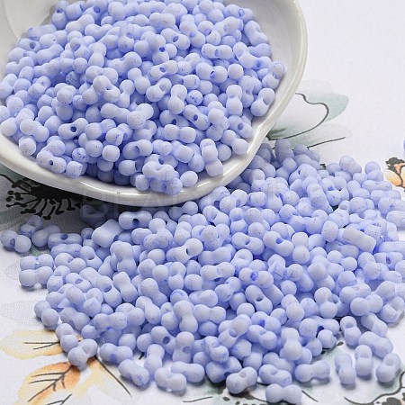 Macaron Color Opaque Frosted Glass Seed Beads SEED-K009-12B-12-1