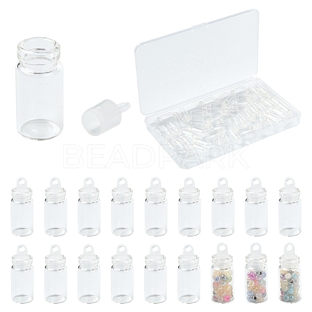 50Pcs Glass Bottles AJEW-YW0001-30-1